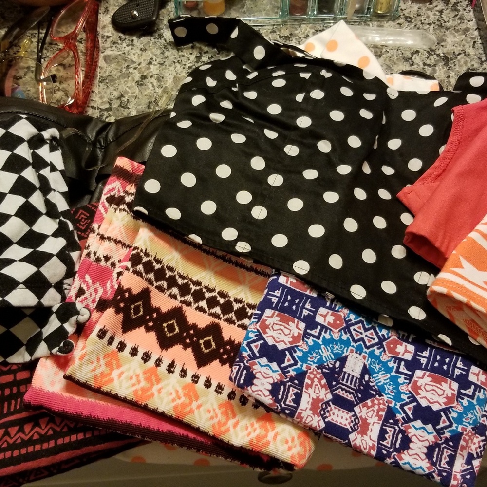 Dressy party tops bustiers with skirts lot of 9